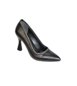 YAZKIŞ Kadın Siyah Ten Kenarları Taşlı 8cm kadeh Topuk Düğün Nişan Abiye Stiletto Abiye Ayakkabı - 2