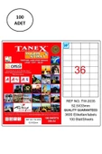 Tanex Tw-2035 Lazer Etiket 52x33 Mm 100 Lü - 1
