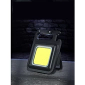 Mini 30 Ledli  Mıknatıslı Anahtarlık Flash Kamp Lambası Askılı Kapak Açacaklı Şarjlı Fener - 3