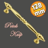 Petek Mobilya Mutfak Dolabı Çekmece Dolap Kapak Kulpu Düz Metal Kulp Kulbu Kulpları 128 Mm Altın thumbnail 1