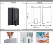 Vialli S4B Sıvı Sabun Dispenseri Aparatı Siyah 1000 ml - 2