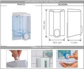 Vialli S4T Sıvı Sabun Dispenseri Aparatı Şeffaf 1000 ml - 2