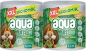 Aqua Kağıt Havlu 3 Katlı Jumbo Paket XXL Bambu (2 Li Set) 100 Metre (2PK*50MT) - 2