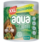 Aqua Kağıt Havlu 3 Katlı Jumbo Paket XXL Bambu (3 Lü Set) 150 Metre (3PK*50MT) - 2