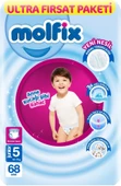 Molfix Külot Bebek Bezi Beden:5 (12-17KG) Junior 136 Adet Ekonomik Ultra Fırsat Pk thumbnail 2