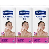 Bambino Cotton Kare Makyaj ve Bebek Temizleme Pamuğu 150 Adet (Kare En-Boy 7CM) (3PK*50) - 1