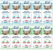 Fibril Yüzey Temizlik Havlusu 50 Yaprak XL Karma 10 Lu Set Beyaz Sirke-Sabun-Temizlik Kokulu 500 Yp - 1
