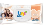 Uni Baby Islak Havlu Mendil 90 Yaprak Aile (2 Li Set) 180 Yaprak Plastik Kapaklı - 4