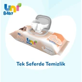 Uni Baby Islak Havlu Mendil 90 Yaprak Aile (2 Li Set) 180 Yaprak Plastik Kapaklı - 6