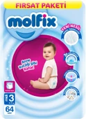 Molfix Külot Bebek Bezi Beden:3 (6-11KG) Midi 64 Adet Fırsat Pk - 1