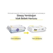 Sleepy Islak Havlu Mendil Pamuklu Yenidoğan Natural Bambu 40 Yaprak 12 Li Set (480 Yaprak) - 4
