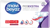 Mavi Beyaz Ped Ekstra Tekstil Yüzeyli Yetişkin Bel Bantlı Hasta Bezi XL Ekstra Büyük 60 Adet - 2