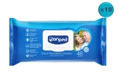 Canped Hasta Vücut Perine Temizleme Islak Mendil Havlu 48 Yaprak XL (18 Li Set) Plastik Kapaklı - 1