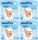 Molfix Bebek Bakım Alt Açma Örtüsü 4 Lü Set 40 Adet (4Pk*10) thumbnail 1
