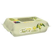 Baby Turco Islak Havlu Mendil 90 Yaprak Zeytinyağlı Plastik Kapaklı Tekli Pk - 9