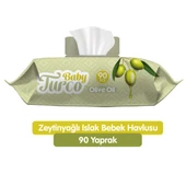 Baby Turco Islak Havlu Mendil 90 Yaprak Zeytinyağlı Plastik Kapaklı Tekli Pk - 2