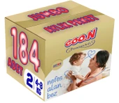 Goon Premium Soft Bebek Bezi Beden:2 (4-8Kg) Mini 184 Adet Jumbo Aylık Pk - 1
