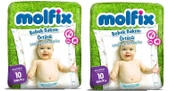 Molfix Bebek Bakım Alt Açma Örtüsü 2 Li Set 20 Adet (2Pk*10) - 1