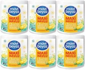 Mavi Beyaz Maxi Kağıt Havlu Dev Rulo Pk Limon Kokulu (6 Lı Set) - 1