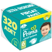 Prima Bebek Bezi Beden:6 (13-18Kg) Extra Large 320 Adet Ultra Ekonomik Fırsat Pk thumbnail 1
