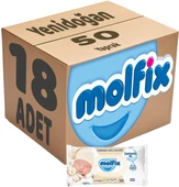 Molfix Islak Havlu Mendil İzotonik Yeni Doğan 18 Li Set 50 Yaprak Pamuklu Plastik Kapaklı - 1