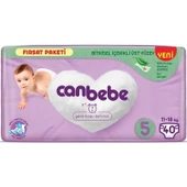 Canbebe Bebek Bezi Beden:5 (11-18Kg) Junior 40 Adet Fırsat Pk - 1