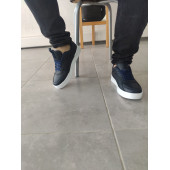 Erkek Ayakkabı Lacivert Renk Beyaz Taban Spor Ayakkabı Sneaker Mg02 - 3