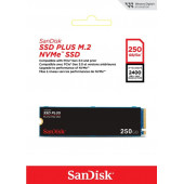 SanDisk SSD PLUS 250GB 2400MB-1500MB/s M.2 PCIe Gen 3.0 NVMe SSD SDSSDA3N-250G-G26 - 4