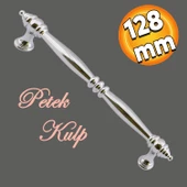 Petek Mobilya Mutfak Dolabı Çekmece Dolap Kapak Kulpu Düz Metal Kulp Kulbu Kulpu 128 Mm Krom - 1