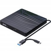UpWay  Dvd Rw Usb 3.0 Type-C Slim Harici Cd Dvd Yazıcı Okuyucu MacBook iMac Windows11 - 1