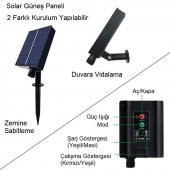 UpWay Güneş Enerjili Solar Aydınlatma RGB 5 Metre Silikonlu Şerit LED Ev Bahçe Süsleme Dekor - 5