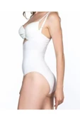 Sistina Bayan Beyaz Dikişsiz Göğüs Altı Çıtçıtlı Body Korse 756 thumbnail 2