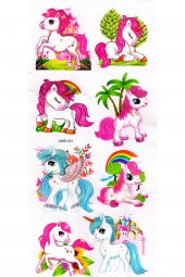 Duvar Sticker Kabartmalı 3 Boyutlu Sticker, 3d Duvar Stiker (XMB001) 55x25 cm - Unicorn Ülkesi - 1