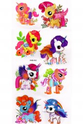 Duvar Sticker Kabartmalı 3 Boyutlu Sticker, 3d Duvar Stiker (XMB002) 55x25 cm - Unicorn Renkli - 1