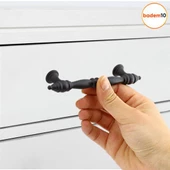 Petek Mobilya Mutfak Dolabı Çekmece Dolap Kapak Kulpu Düz Metal Kulp Kulbu Kulpu 96 Mm Siyah - 5