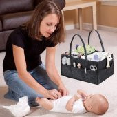 Katlanabilir Taşınabilir Keçe Organizer Çanta Siyah Renk - 2