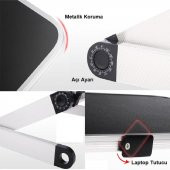 UpWay Ayarlanabilir Katlanabilir Dizüstü Bilgisayar Masası Soğutucu Fanlı Macbook Stand - 5