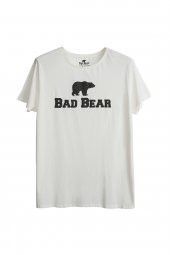 Bear Tee T-shirt Off-white Beyaz Logo Baskılı Erkek Tişört - 6