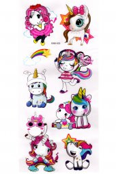 Duvar Sticker Kabartmalı 3 Boyutlu Sticker, 3d Duvar Stiker (XMB003) 55x25 cm - Unicorn Cute - 1