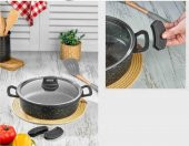 Eda ZK-953 Asya Döküm Granit 22 cm Karnıyarık Tencere - 1