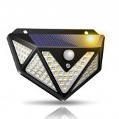 UpWay 166 LED 3 Mode PIR Hareket Sensörlü 5 Taraflı Işık Solar Lamba - 1