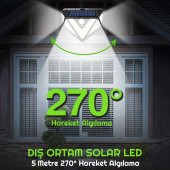UpWay 166 LED 3 Mode PIR Hareket Sensörlü 5 Taraflı Işık Solar Lamba - 3
