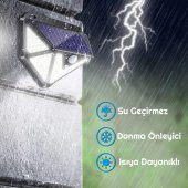 UpWay 166 LED 3 Mode PIR Hareket Sensörlü 5 Taraflı Işık Solar Lamba - 4