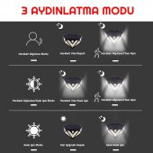UpWay 166 LED 3 Mode PIR Hareket Sensörlü 5 Taraflı Işık Solar Lamba - 6