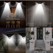 UpWay 166 LED 3 Mode PIR Hareket Sensörlü 5 Taraflı Işık Solar Lamba - 7