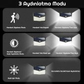 UpWay 208 Solar Güneş Enerjili Hareket Sensörlü 3 Modlu LED Aydınlatma - 5