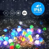 UpWay Bluetooth 10 Metre RGB Renk Değiştiren Akıllı Küre Dizili Işıklar USB 66 LED Kumandalı - 5