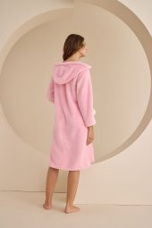 Pembe Wellsoft Dog Pattern Tek Sabahlık - 3