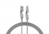 Syrox C142 60W PD Örgü 4 In 1 Çoklu Şarj Data Kablo USB To Type-C Type-C To Type-C Type-C To Lightning USB To Lightning - 1