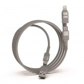 Syrox C142 60W PD Örgü 4 In 1 Çoklu Şarj Data Kablo USB To Type-C Type-C To Type-C Type-C To Lightning USB To Lightning - 2
